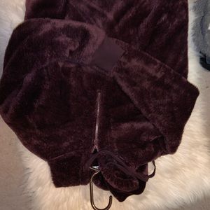 Fuzzy half zip sweatshirt